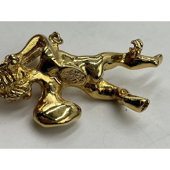 Kirks Folly Two Angel Cherub Star Crystal Gold Tone Pin Brooch - Picture 9 of 13